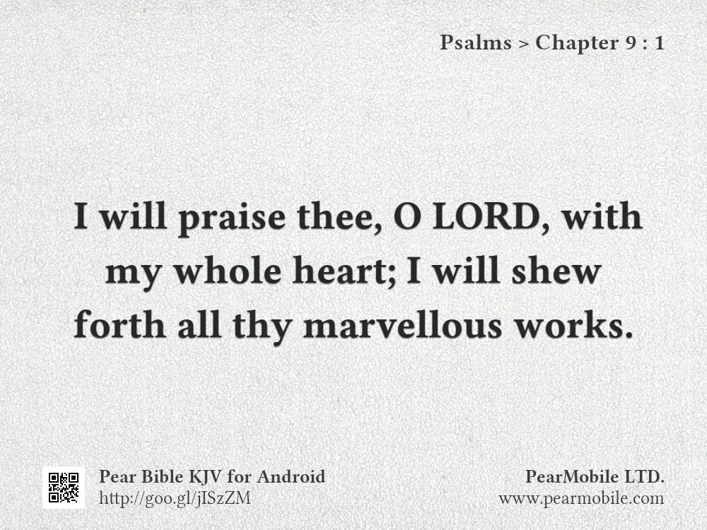Psalms, Chapter 9:1